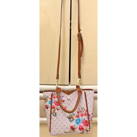 NWT STEVE MADDEN BJAPAN FLORAL TOTE CROSSBODY BAG MULTI TIK TOK VIRAL TRENDY - Picture 2 of 8
